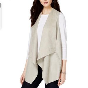 Bar III Vegan leather and suede vest